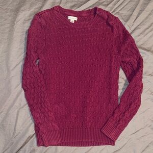 Croft&barrow plum Cable Knit Sweater sz s